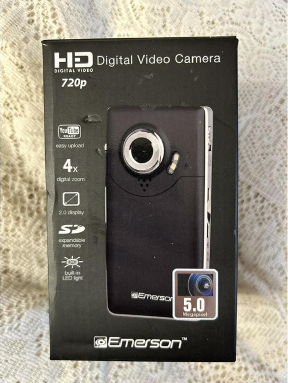 Emerson HD Digital Video Camera 720p with 5.0 Megapixel and 4x Digital Zoom